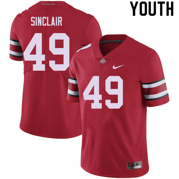 Youth #49 Darryl Sinclair Ohio State Buckeyes College Football Jerseys Sale-Red